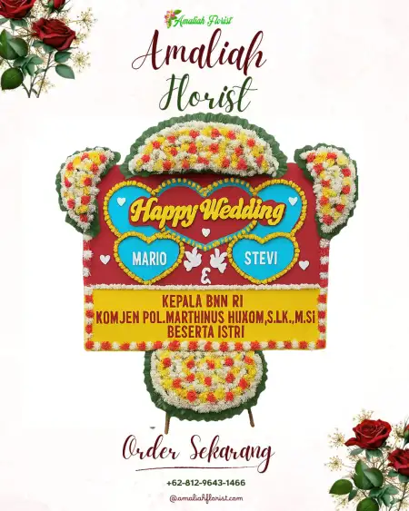 Papan Bunga Pernikahan Walen